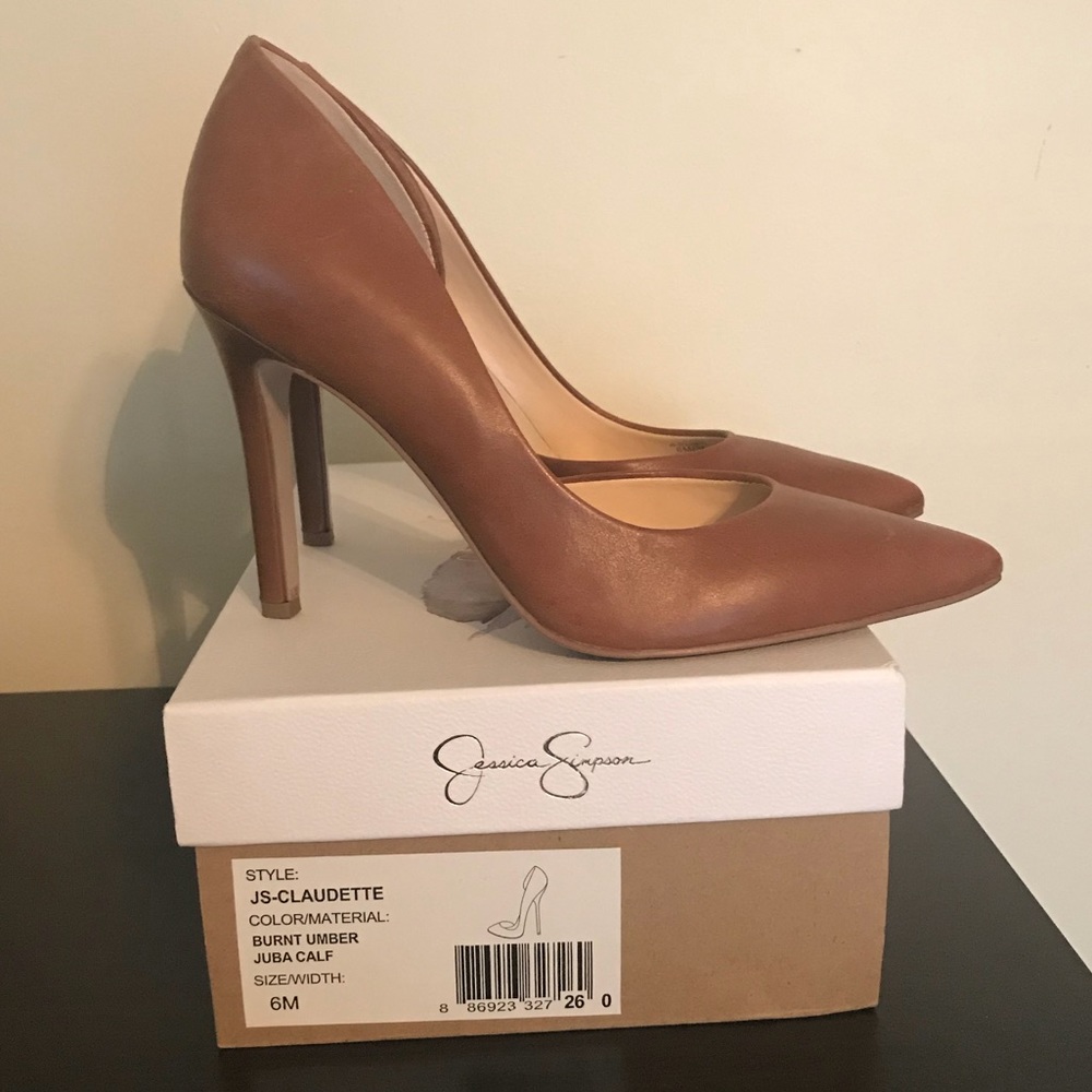 Jessica Simpson brown heels